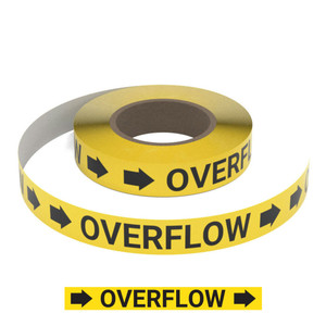 Overflow (Yellow) - Pipe Marking Roll
